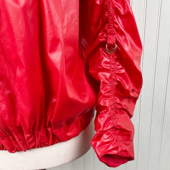 Antonio Ruspoli Vintage 80s Women's Tracksuit Bright Red Ruched Jacket Joggers - Picture 8 of 16